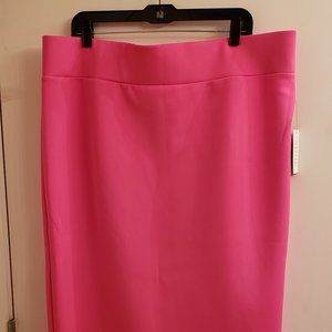 ELOQUII pink neoprene pencil skirt sz 22 NWT